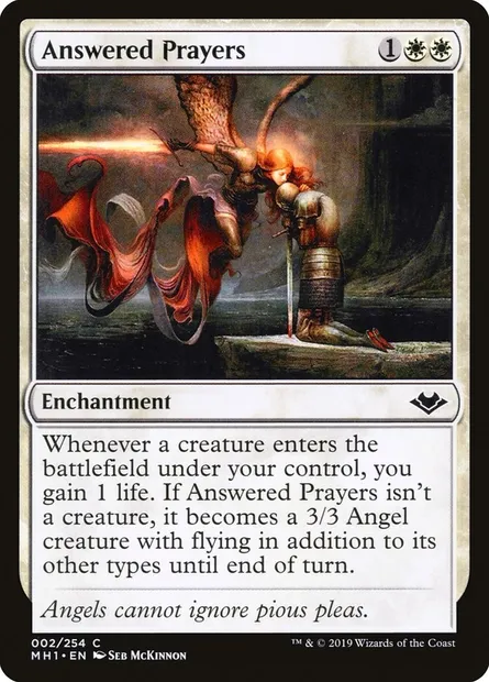 Answered Prayers, Magic card MH1 2 — Modern Horizons set