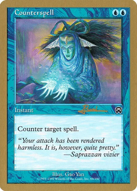 Counterspell, Magic card WC01 ar69 — World Championship Decks 2001 set