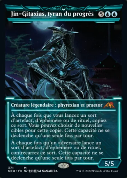 Jin-Gitaxias, tyran du progrès, carte Magic NEO 371 — extension Kamigawa: La Dynastie Néon