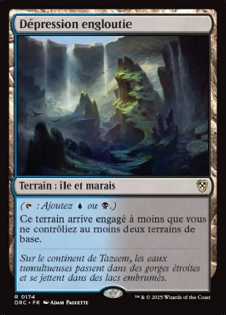 Dépression engloutie, carte Magic DRC 174 — extension Aetherdrift Commander