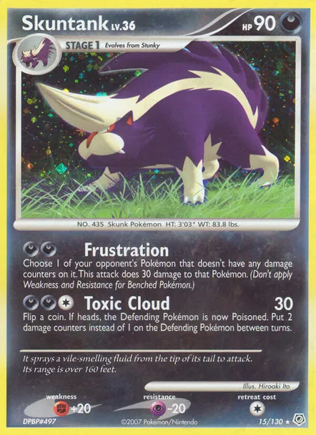 Skuntank, Pokémon card DP 15 — Diamond & Pearl set