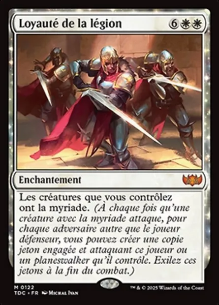 Loyauté de la légion, carte Magic TDC 122 — extension Tarkir: Dragonstorm Commander