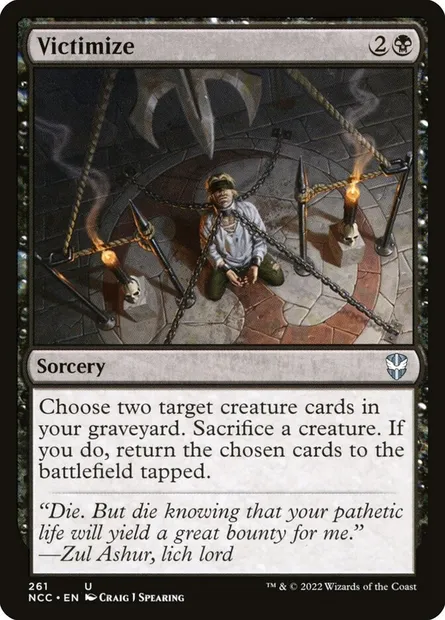 Victimize, Magic card NCC 261 — New Capenna Commander set