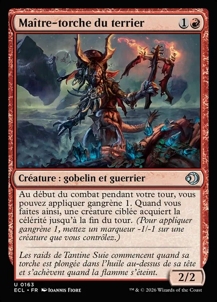 Maître-torche du terrier, carte Magic ECL 163 — extension Lorwyn Eclipsed