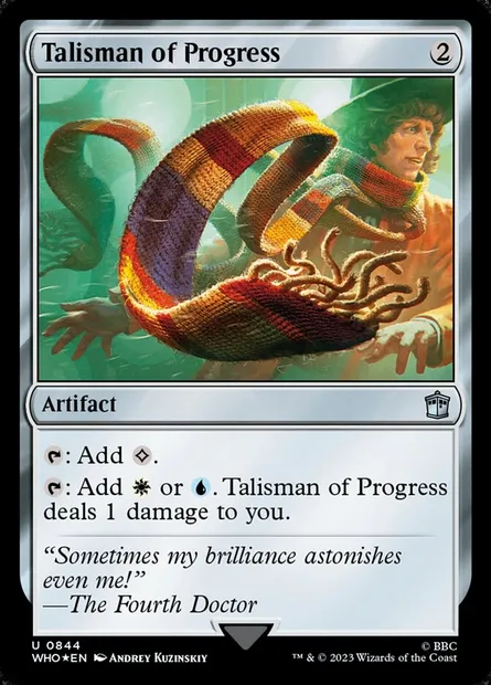 Talisman de progrès, carte Magic WHO 844 — extension Doctor Who