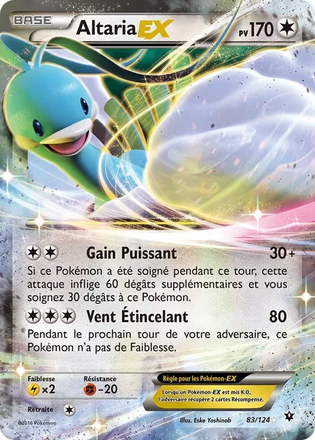 Altaria EX, carte Pokémon FCO 83 — extension Impact des Destins