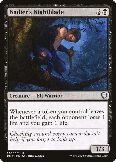 Nadier's Nightblade, Magic card CMR 136 — Commander Legends set