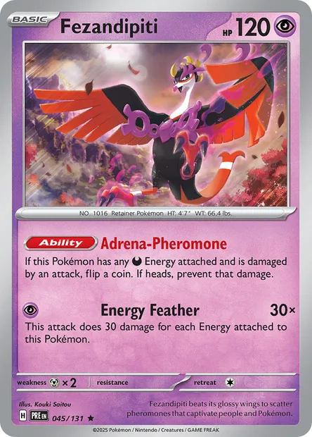 Fezandipiti, Pokémon card PRE 045 — Prismatic Evolutions set