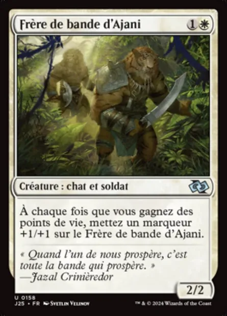 Frère de bande d'Ajani, carte Magic J25 158 — extension Foundations Jumpstart