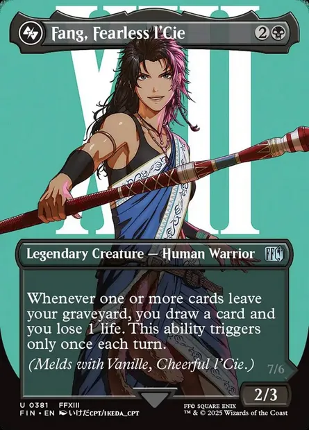 Fang, Fearless l'Cie, Magic card FIN 381 — Final Fantasy set