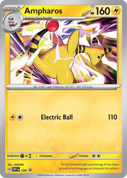 Ampharos, Pokémon card PR-SV 109 — SVP Black Star Promos set