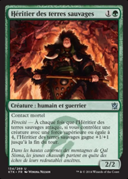 Héritier des terres sauvages, carte Magic KTK 134 — extension Les Khans de Tarkir