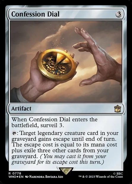 Confession Dial, Magic card WHO 778 — Doctor Who set
