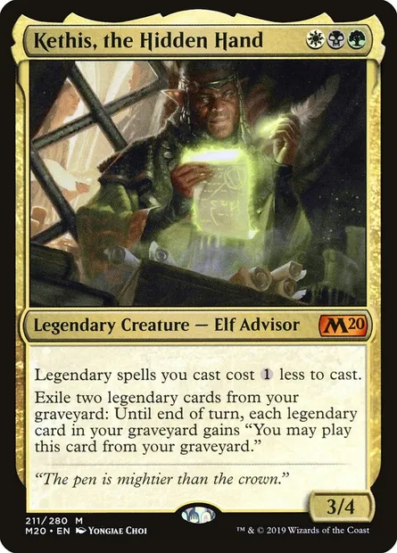 Kethis, the Hidden Hand, Magic card M20 211 — Core Set 2020 set