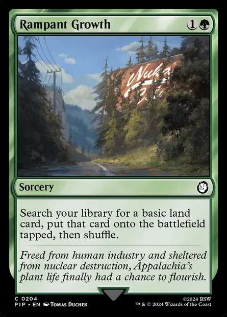 Rampant Growth, Magic card PIP 204 — Fallout set