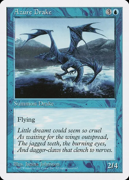 Azure Drake, Magic card 5ED 73 — Fifth Edition set