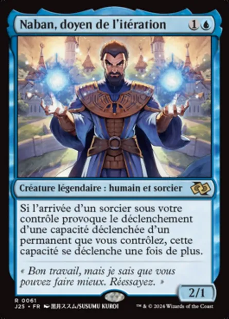 Naban, doyen de l'itération, carte Magic J25 61 — extension Foundations Jumpstart