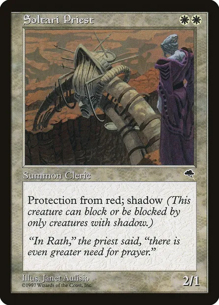 Prêtre soltari, carte Magic TMP 46 — extension Tempête