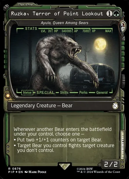 Ayula, Queen Among Bears, Magic card PIP 876 — Fallout set