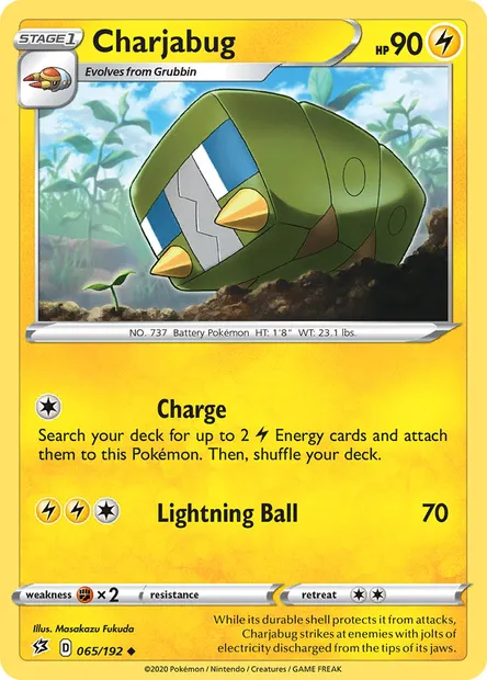 Charjabug, Pokémon card RCL 65 — Rebel Clash set