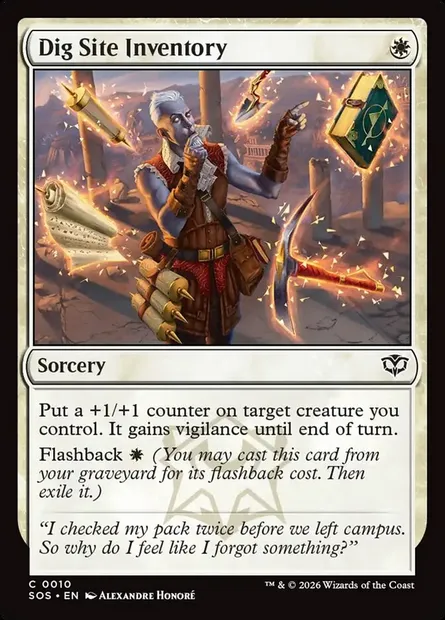 Dig Site Inventory, Magic card SOS 10 — Secrets of Strixhaven set