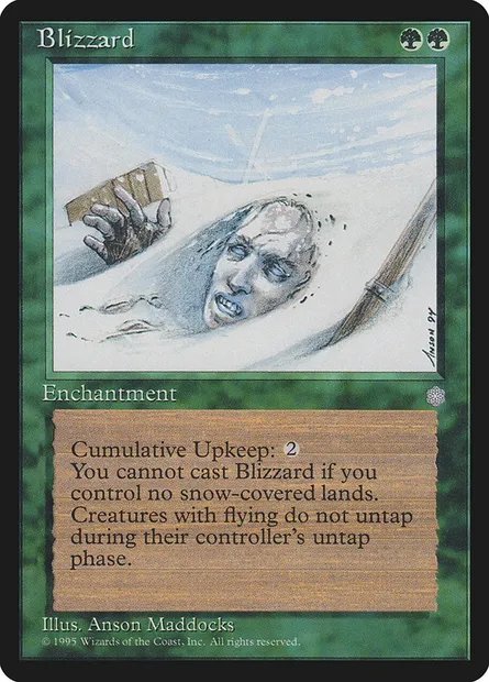 Blizzard, carte Magic ICE 227 — extension Ere Glaciaire