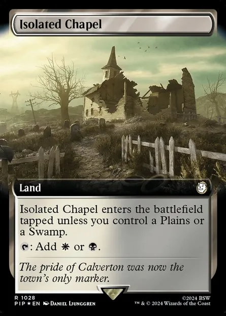 Chapelle isolée, carte Magic PIP 1028 — extension Fallout