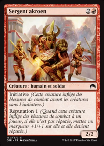 Sergent akroen, carte Magic ORI 130 — extension Magic Origines