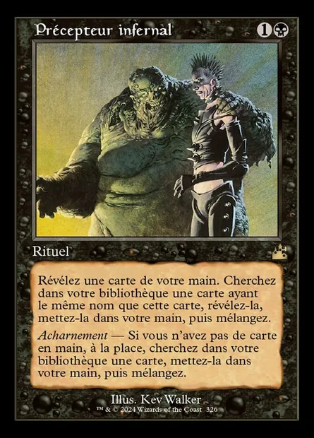 Précepteur infernal, carte Magic RVR 326 — extension Ravnica Remastered