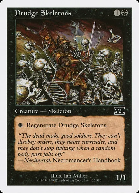 Drudge Skeletons, Magic card 6ED 123 — Classic Sixth Edition set