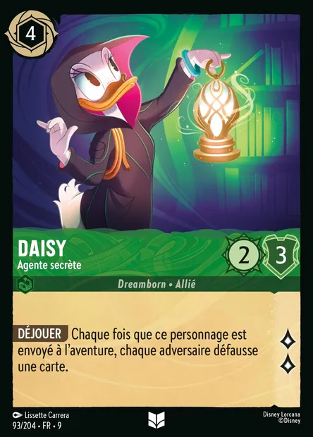 Daisy - Agente secrète, carte Disney Lorcana CH9-093 — extension Fabuleux