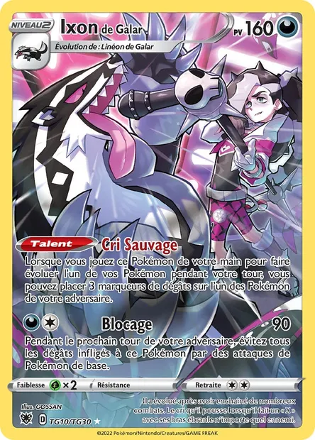 Ixon de Galar, carte Pokémon ASR TG10 — extension Astres Radieux