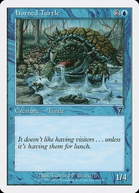 Horned Turtle, Magic card 7ED 80 — Seventh Edition set