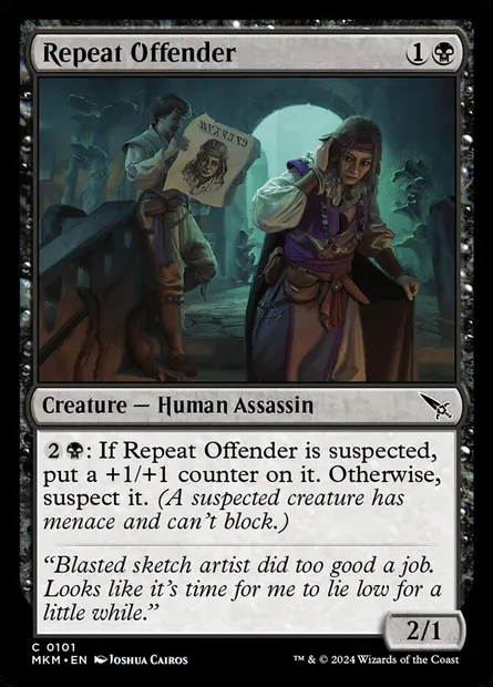 Repeat Offender, Magic card MKM 101 — Murders at Karlov Manor set