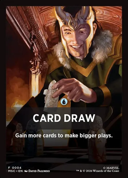 Card Draw, Magic card FMSC 4 — Marvel Super Heroes Jumpstart Front Cards set