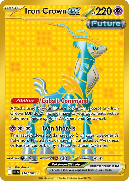 Iron Crown ex, Pokémon card TEF 216 — Temporal Forces set