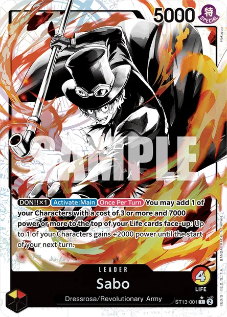 Sabo, One Piece card ST13-001 — The Three Brothers set