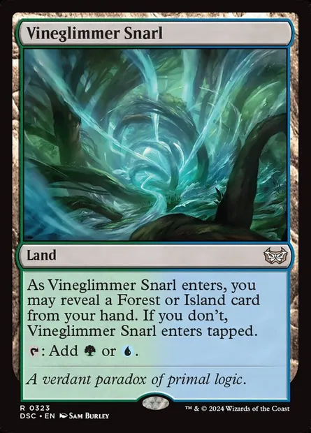 Vineglimmer Snarl, Magic card DSC 323 — Duskmourn: House of Horror Commander set