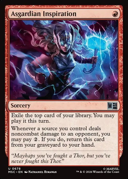 Asgardian Inspiration, Magic card MSC 678 — Marvel Super Heroes Commander set