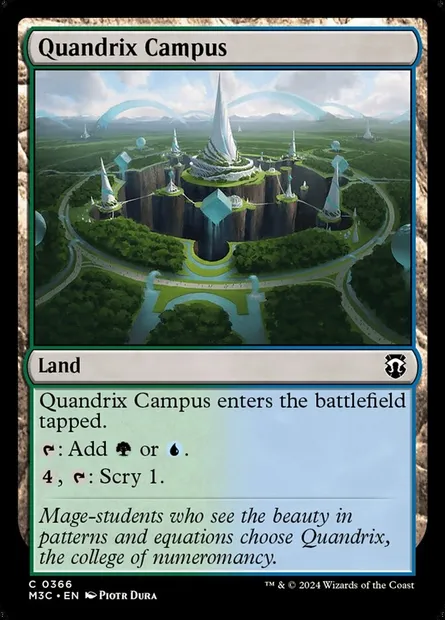 Quandrix Campus, Magic card M3C 366 — Modern Horizons 3 Commander set