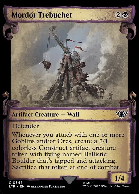 Mordor Trebuchet, Magic card LTR 548 — The Lord of the Rings: Tales of Middle-earth set