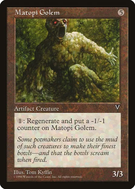 Golem de matopi, carte Magic VIS 150 — extension Visions