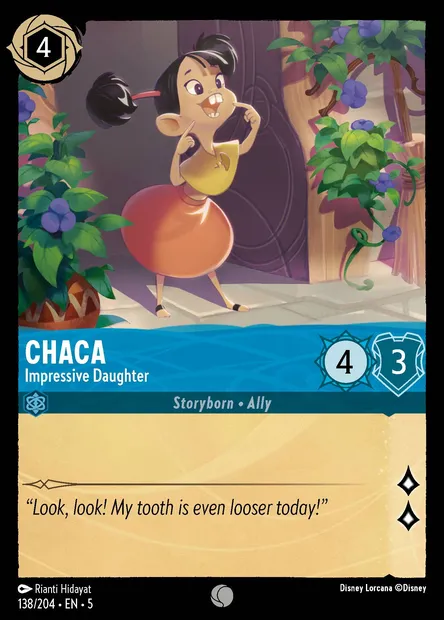 Chaca - Impressive Daughter, Disney Lorcana card CH5-138 — Shimmering Skies set