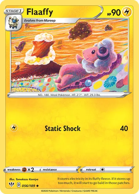 Flaaffy, Pokémon card DAA 56 — Darkness Ablaze set