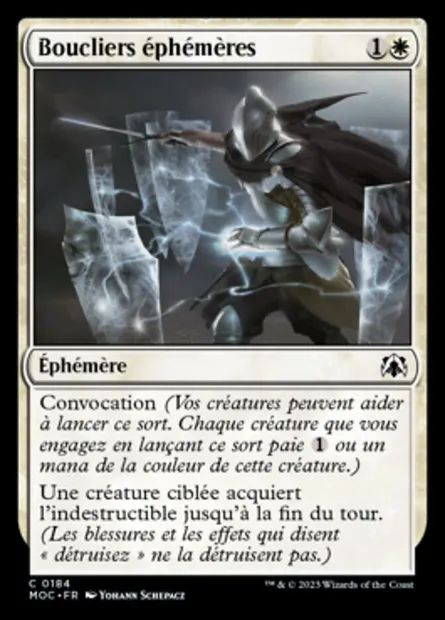 Boucliers éphémères, carte Magic MOC 184 — extension March of the Machine Commander