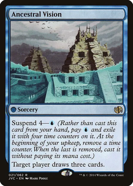 Vision ancestrale, carte Magic JVC 21 — extension Duel Decks Anthology: Jace vs. Chandra