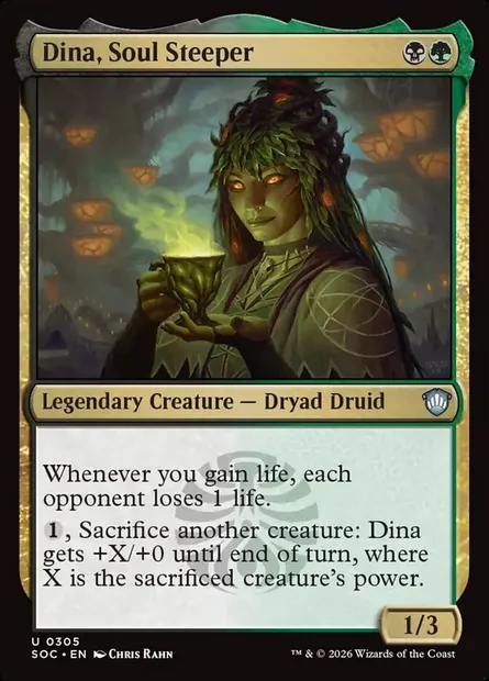 Dina, Soul Steeper, Magic card SOC 305 — Secrets of Strixhaven Commander set