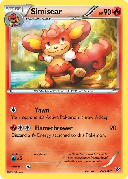 Simisear, Pokémon card XY 23 — XY set