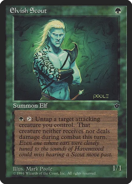 Elvish Scout, carte Magic FEM 68a — extension Fallen Empires