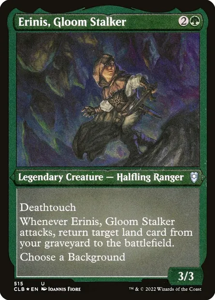Erinis, traqueuse des ténèbres, carte Magic CLB 515 — extension Commander Légendes : la bataille de la Porte de Baldur